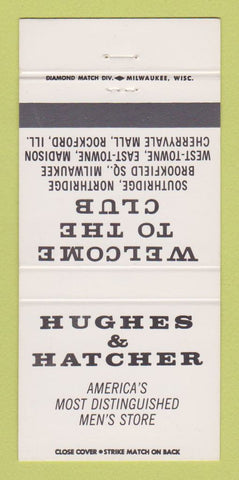 Matchbook Cover - Hughes & Hatcher Men's Clothes Milwaukee Madison WI 30 Strike