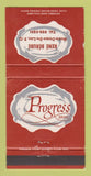 Matchbook Cover - Progress Brand Men's Clothes Notre Dame Du Lac QC 30 Strike