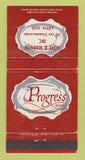 Matchbook Cover - Progress Brand Men's Clothes Marmen Cote Levis QC 30 Strike