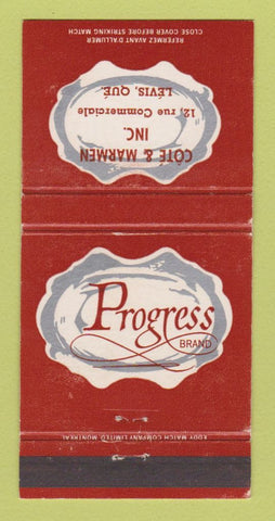 Matchbook Cover - Progress Brand Men's Clothes Marmen Cote Levis QC 30 Strike