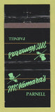 Matchbook Cover McNamara's Parnell Men's Clothes Auckland New Zealand 30 Strike