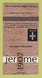 Matchbook Cover - Jerome 1907 Clothes Montreal QC SAMPLE 30 Strike