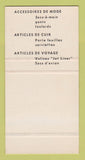 Matchbook Cover - Jerome 1907 Clothes Montreal QC SAMPLE 30 Strike