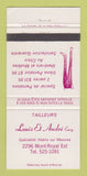 Matchbook Cover - Louis & Andre Clothes Pants Montreal QC 30 Strike