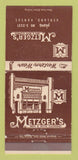Matchbook Cover - Metzger's Men's Clothes Ashland KS 30 Strike