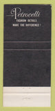Matchbook Cover - Petrocelli Clothes Palo Alto CA Coronato 30 Strike