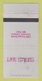 Matchbook Cover - Life Styles Clothes Thornhill ON WEAR 30 Strike