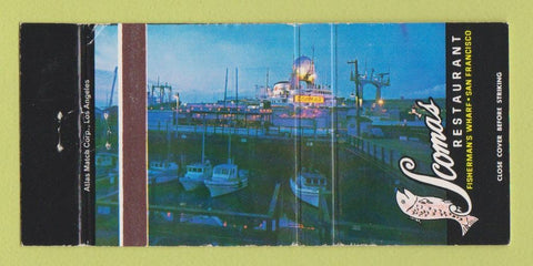 Matchbook Cover - Scoma's Restaurant San Francisco CA 30 Strike