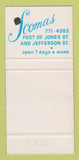 Matchbook Cover - Scoma's Restaurant San Francisco CA 30 Strike
