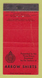 Matchbook Cover - Arrow Men's Clothes Shirts Kitchener ON WEAR 30 Strike