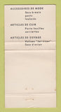 Matchbook Cover - Jerome 1907 Clothes Montreal QC SAMPLE 30 Strike