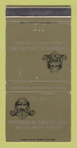 Matchbook Cover - Frederick Lewis Men's Clothes Los Angeles CA WEAR 30 Strike