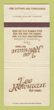 Matchbook Cover - Lee Mewman Men's Clothes Philadelphia PA Bala Cynwyd 30 Strike