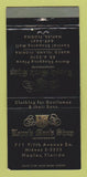 Matchbook Cover - Kepp's Men's Clothes Naples Marco Island FL 30 Strike