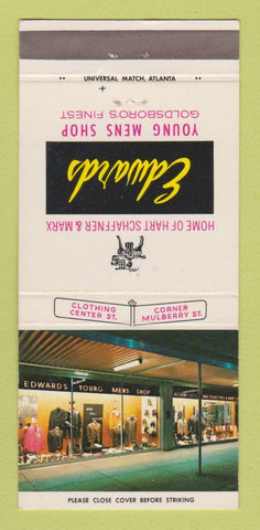 Matchbook Cover - Edwards Men's Clothes Golsboro NC 30 Strike