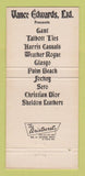Matchbook Cover - Vance Edwards Men's Clothes Oakland CA 30 Strike