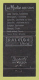 Matchbook Cover - Lee Martin Men's Clothes Orange Port Arthur TX LA 30 Strike