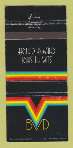 Matchbook Cover - BVD Clothes Canada Shirts WEAR 30 Strike