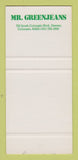 Matchbook Cover - Mr Greenjeans Colorado Denver Colorado SAMPLE 30 Strike