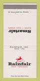 Matchbook Cover - Rainfair Rain Coats Racine WI clothes 30 Strike