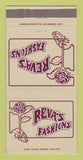 Matchbook Cover - Reva's Fashions Clothes Pasadena Arcadia CA 30 Strike