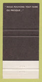 Matchbook Cover - Ernest Paul Clothes Riviere Du Loup QC 30 Strike