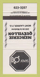 Matchbook Cover - Bo Jeans Mont Laurier QC clothes Quevillon 30 Strike