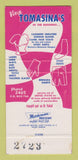 Matchbook Cover - Tomasina's Cloth Nassau Bahamas WEAR 30 Strike