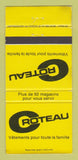 Matchbook Cover - Croteau Clothes QC WEAR 30 Strike