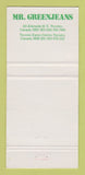 Matchbook Cover - Mr Greenjeans Toronto ON WEAR 30 Strike