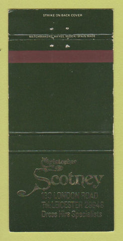 Matchbook Cover - Christopher Scotney Clothes Leicester? UK 30 Strike