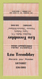 Matchbook Cover - Leo Tremblay Radio TV Clothes Sayabec QC WEAR 30 Strike
