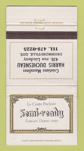 Matchbook Cover - Duchesneau Men's Clothes Drummondville QC WEAR 30 Strike