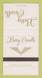 Matchbook Cover - Betty Carolle Clothes QC SAMPLE WEAR 30 Strike