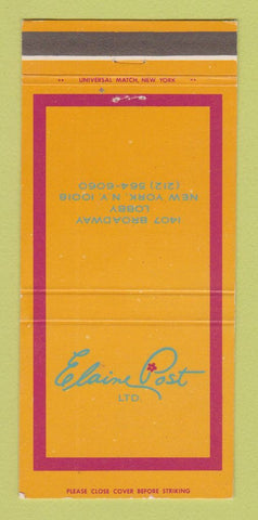 Matchbook Cover - Elaine Post Women's Clothes New York City 30 Strike