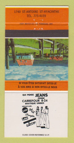 Matchbook Cover - Jeans Carrefour Boutique St Hyacinthe QC clothes 30 Strike