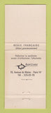 Matchbook Cover - SEHn Men's Clothes Paris France WEAR
