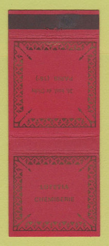 Matchbook Cover - Lutetia Chemiserie Clothes Paris France