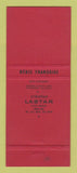 Matchbook Cover - Lutetia Chemiserie Clothes Paris France