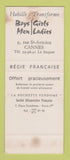Matchbook Cover - Moche Boutique Clothes Cannes France WEAR