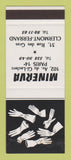 Matchbook Cover - Minerva Paris France Gloves Clermont Ferrand SAMPLE WEAR