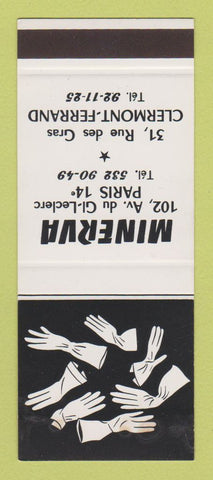 Matchbook Cover - Minerva Paris France Gloves Clermont Ferrand SAMPLE WEAR