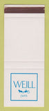 Matchbook Cover - Weill Paris France Toulouse