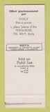 Matchbook Cover - Weill Paris France Toulouse