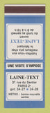 Matchbook Cover - Laine Text Paris France Blothes SAMPLE