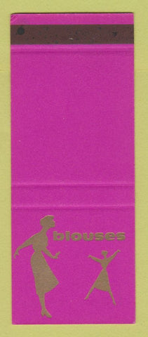 Matchbook Cover - Blouses Clothes Lyon France PURPLE
