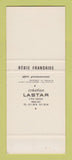 Matchbook Cover - Bas Cornuel Paris France SAMPLE