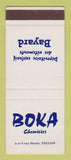 Matchbook Cover - Boka Chemisier Clothes Toulon France Bayard SAMPLE