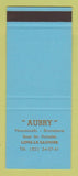 Matchbook Cover - Aubry Lons Le Saunier France Nouveautes