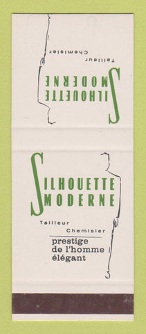 Matchbook Cover - Silhouette Moderne Men's Clothes Suresnes France SAMPLE